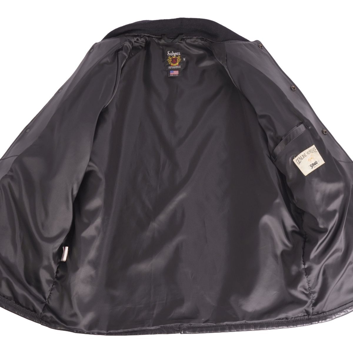 美品 ショット Schott コート 653H ファラオコート レザーコート ホ 