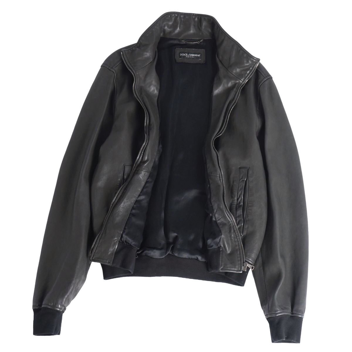 美品 ドルチェ&ガッバーナ DOLCE&GABBANA ジャケット レザージャケ
