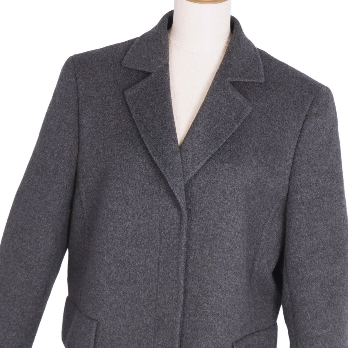 美品 アクリス AKRIS コート ロングコート カシミヤ アウター