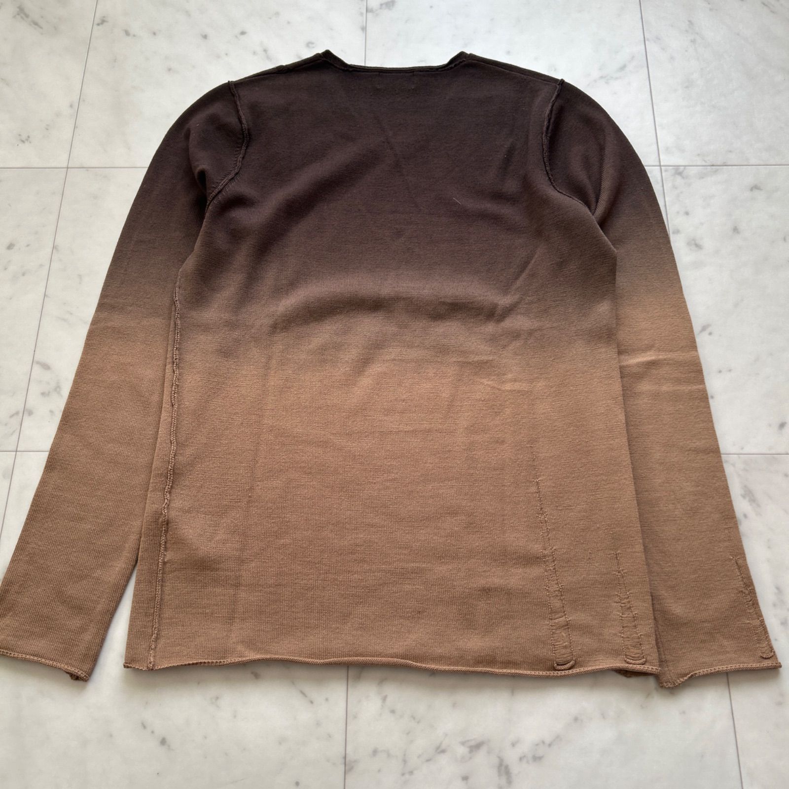 Ermenegildo Zegna ゼニア グラデーションニット Vネック ブラウン系 
