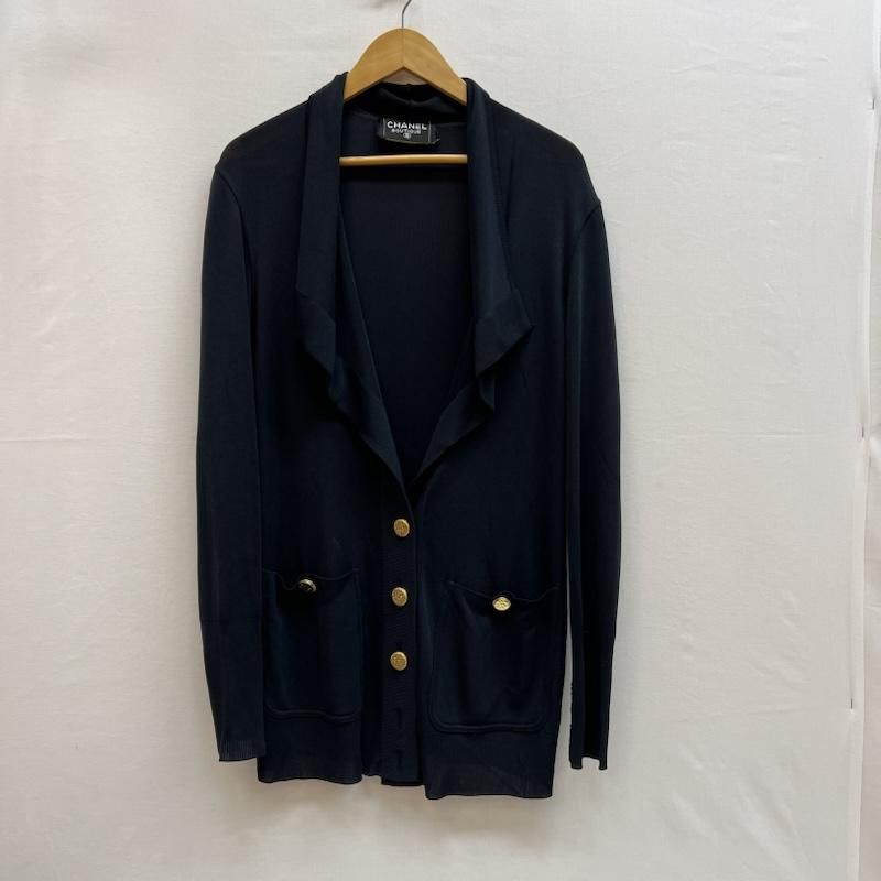 シャネル ヴィンテージ 手書きタグ 金ボタン ニット ジャケット