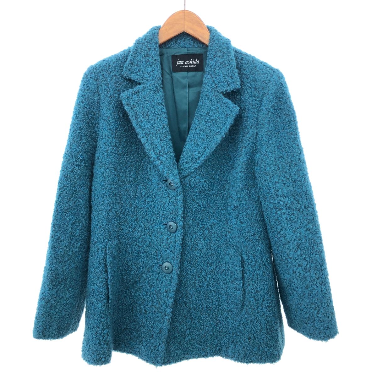 jun ashida 11 ジュンアシダ テーラードジャケット ウール カシゴラ jun Ashida ジュンアシダ コート サイズ:11 アルパカ ブルー