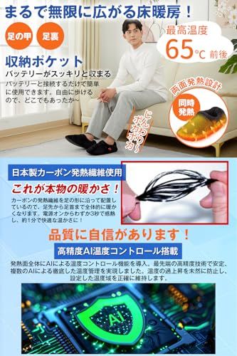 コードレス カーボン発熱繊維使用