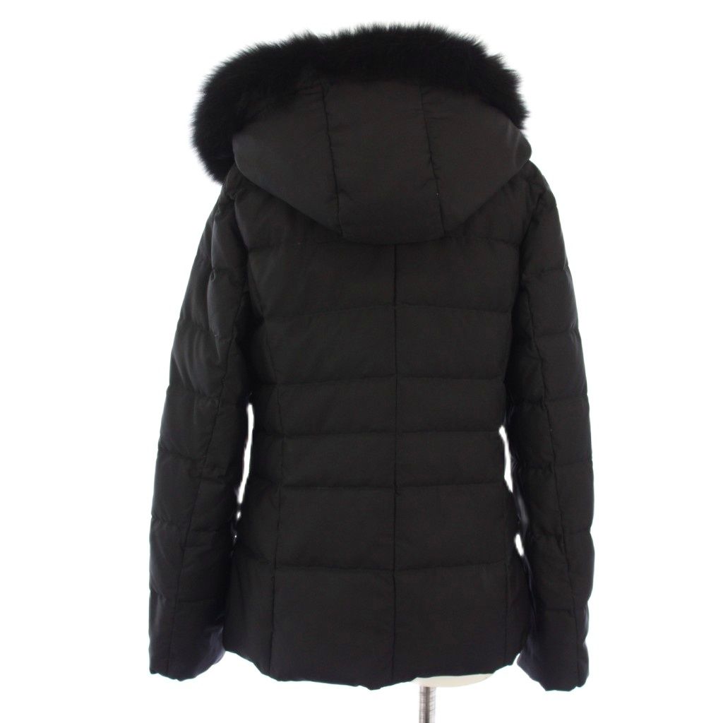 インディヴィ INDIVI フーデットファーショートダウンコート