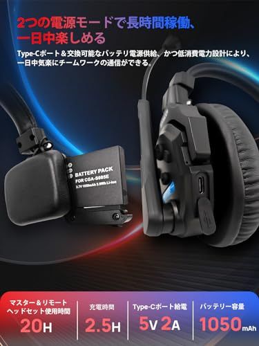 新品】SYNCO XTALK X2 ワイヤレスインカムヘッドセット, 2.4GHz全二重