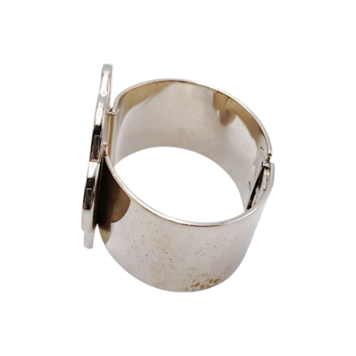 シャネル 98P マメ有 ブレスレット カメリア バングル CHANEL ブラック