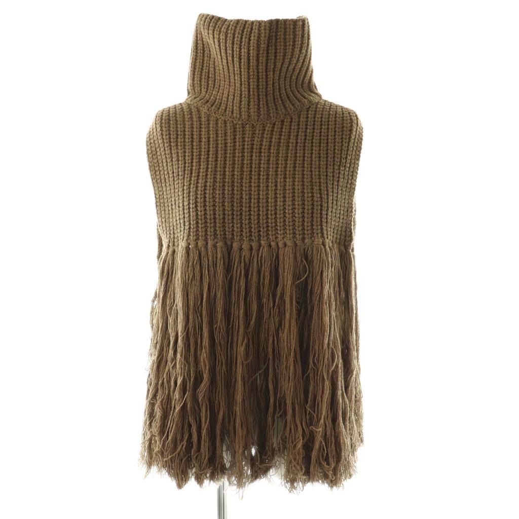 ハイク HYKE RIBBED TURTLENECK SWEATER CAPE ニット ベスト ウール