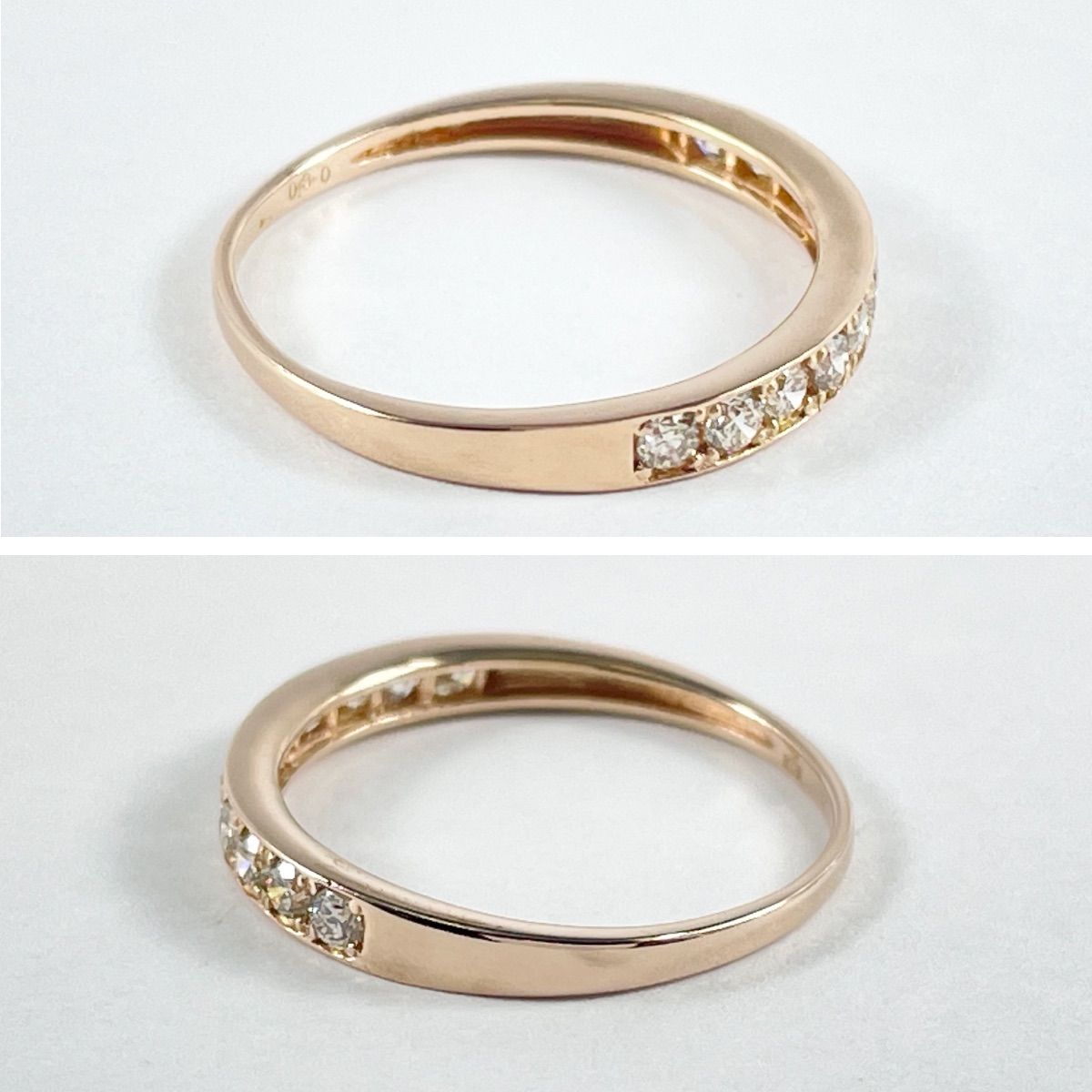 K18PG 天然ダイヤモンド 0.30ct ハーフエタニティリング - メルカリ