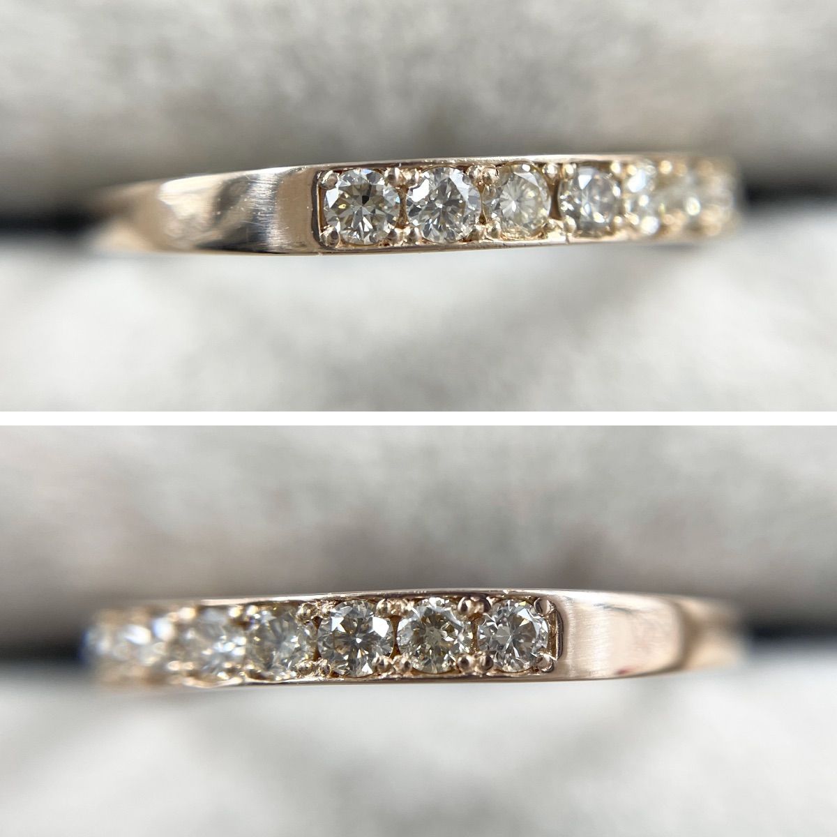 大特価！！！K18PG ハーフエタニティリング　天然ダイヤモンド0.30ct K18PG 天然ダイヤモンド 0.30ct ハーフエタニティリング - メルカリ