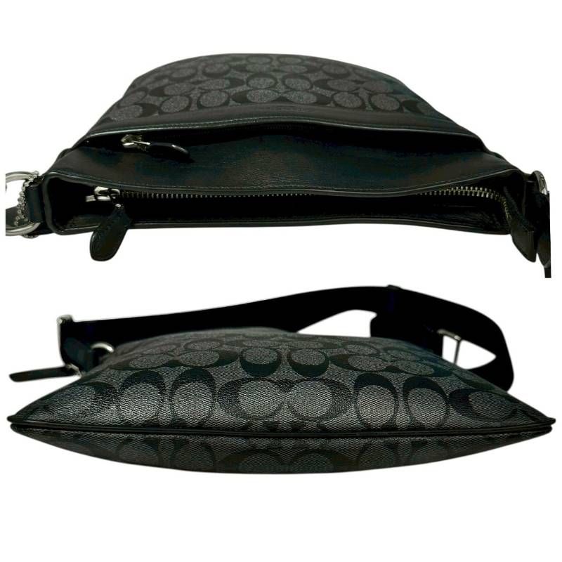 美品☆COACH コーチ☆ショルダーバッグ ボディバッグ シグネチャー PVC