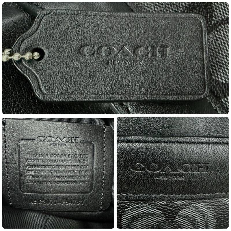 美品☆COACH コーチ☆ショルダーバッグ ボディバッグ シグネチャー PVC
