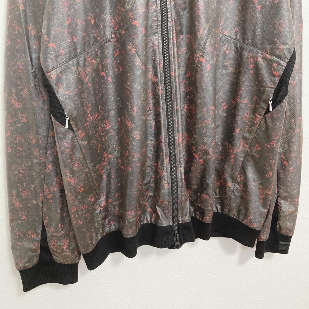 OAKLEY ジップナイロンジャケット 総柄ブルゾン XL - メルカリ