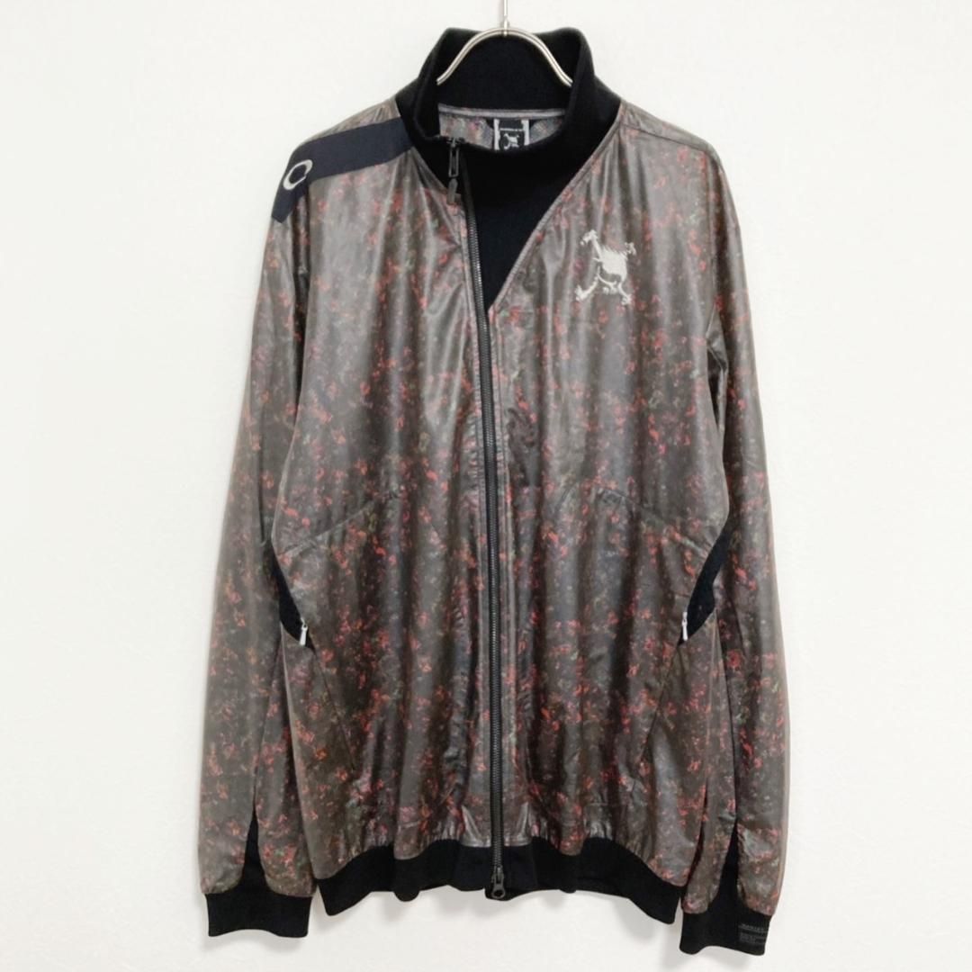 OAKLEY ジップナイロンジャケット　総柄ブルゾン　XL OAKLEY ジップナイロンジャケット 総柄ブルゾン XL - メルカリ