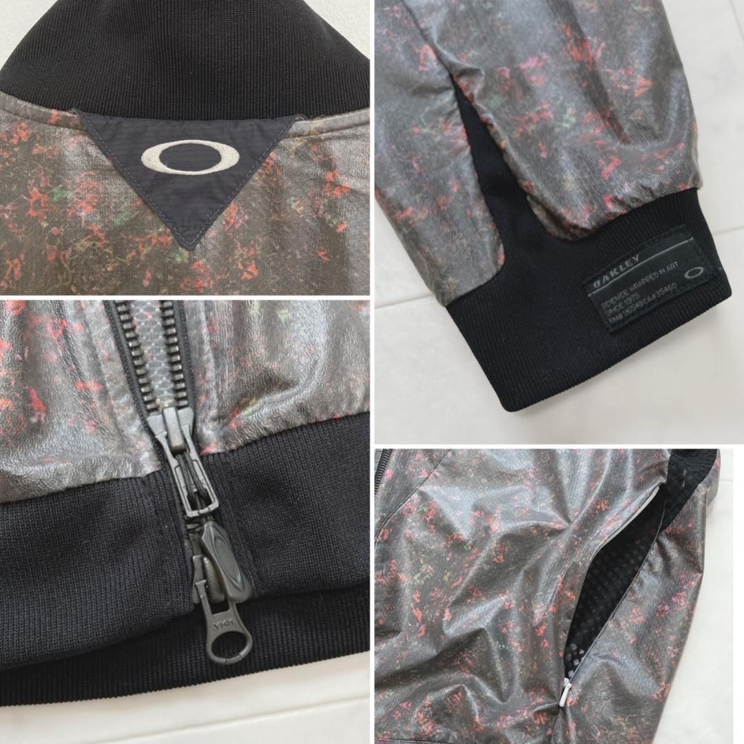 OAKLEY ジップナイロンジャケット 総柄ブルゾン XL - メルカリ