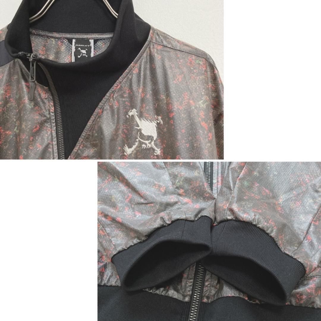 OAKLEY ジップナイロンジャケット　総柄ブルゾン　XL OAKLEY ジップナイロンジャケット 総柄ブルゾン XL - メルカリ