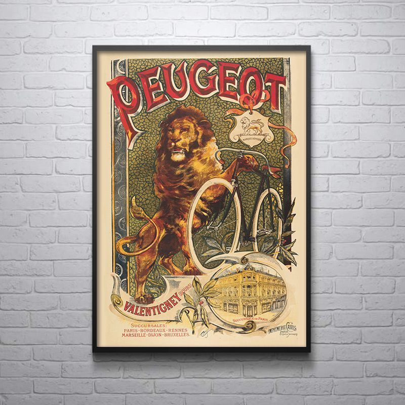 A4サイズ ビンテージ広告 プジョー ヴァランティニエ PEUGEOT ポスター