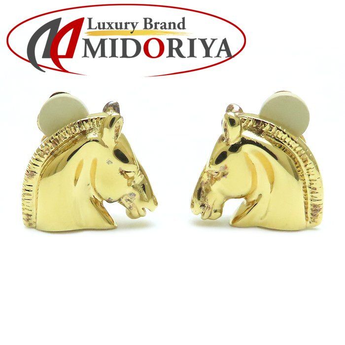 HERMES エルメス シュバル BIJOUTERIE FANTAISIE ホース イヤリング GP