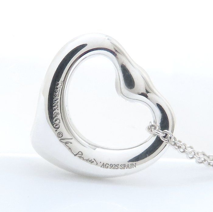 TIFFANY&Co. ティファニー オープンハート ネックレス ピンク