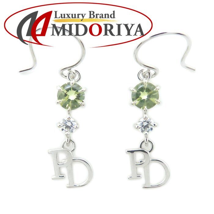 Pinky-Dianne ピンキー＆ダイアン ロゴ ピアス キュービックジルコニア K 10 WG ホワイトゴールド レディース 294575 BJ