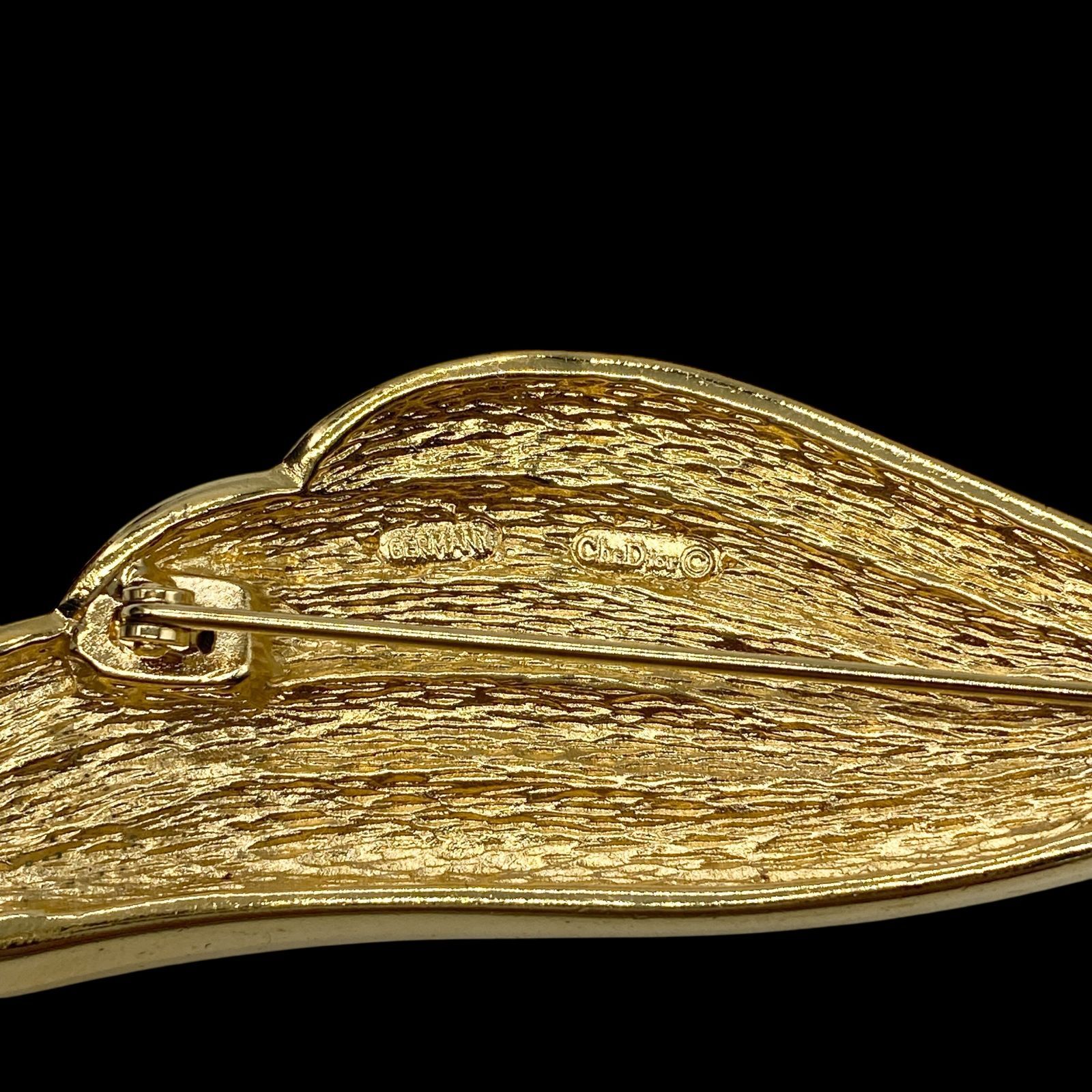 希少 Christian Dior クリスチャン ディオール 大ぶり フェザー