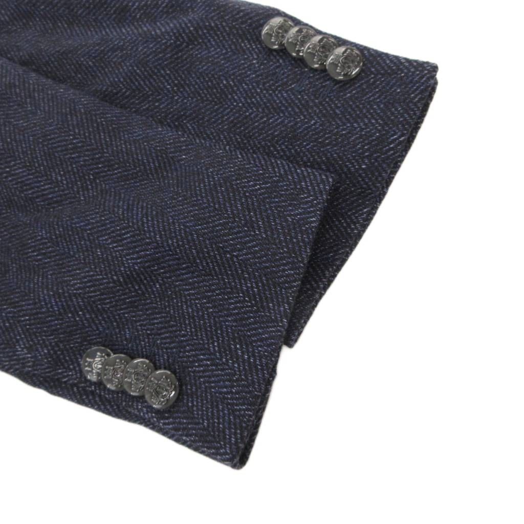 ラルディーニ LARDINI ヘリンボーン テーラードジャケット 麻 リネン