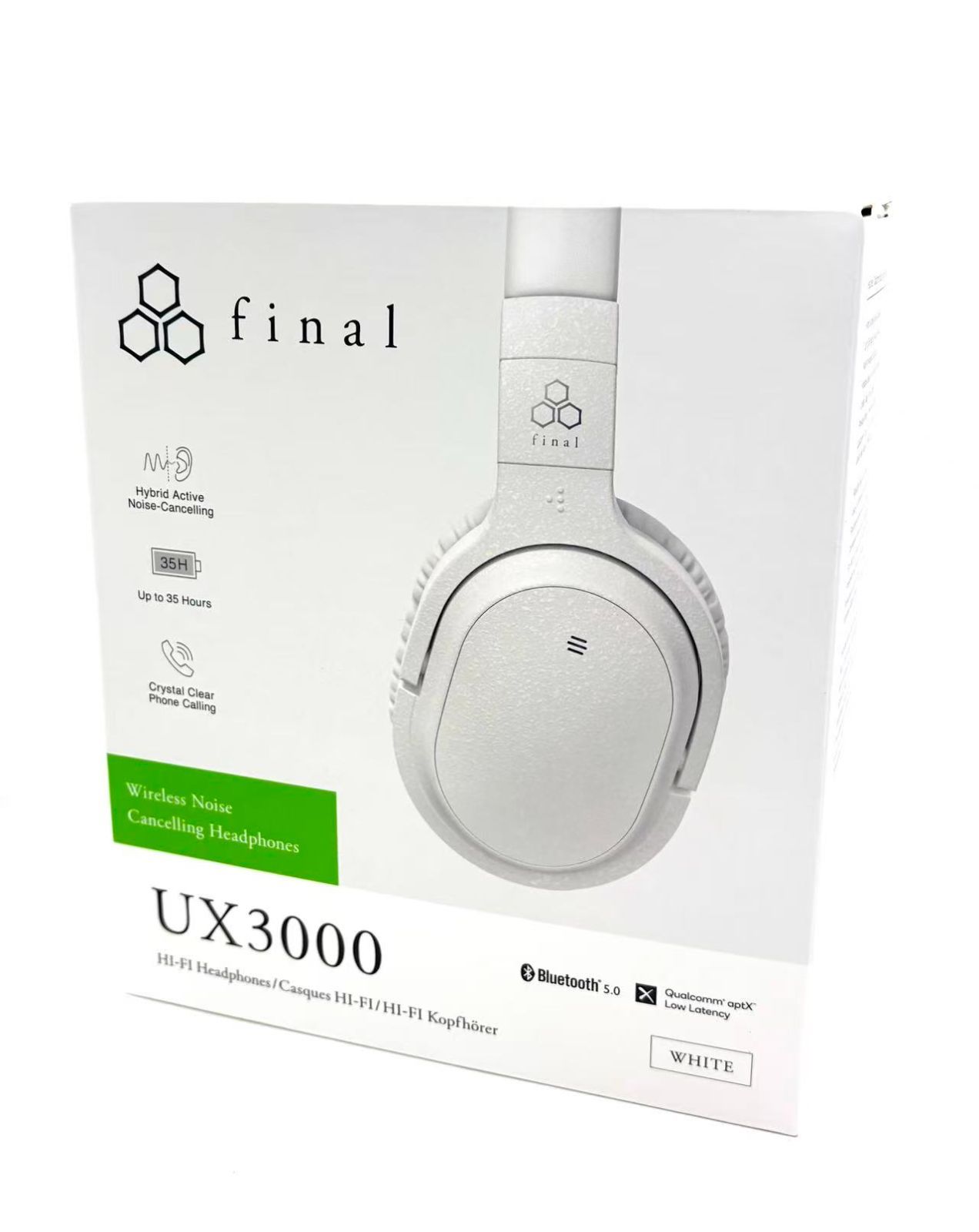 新品」final UX3000 FI-UX3DPL-WHITE [WHITE] ワイヤレスヘッドホン