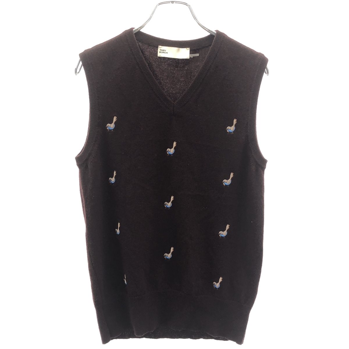 TORY BURCH トリーバーチ 25 AW カシミヤバーディーニットベスト ブラウン S