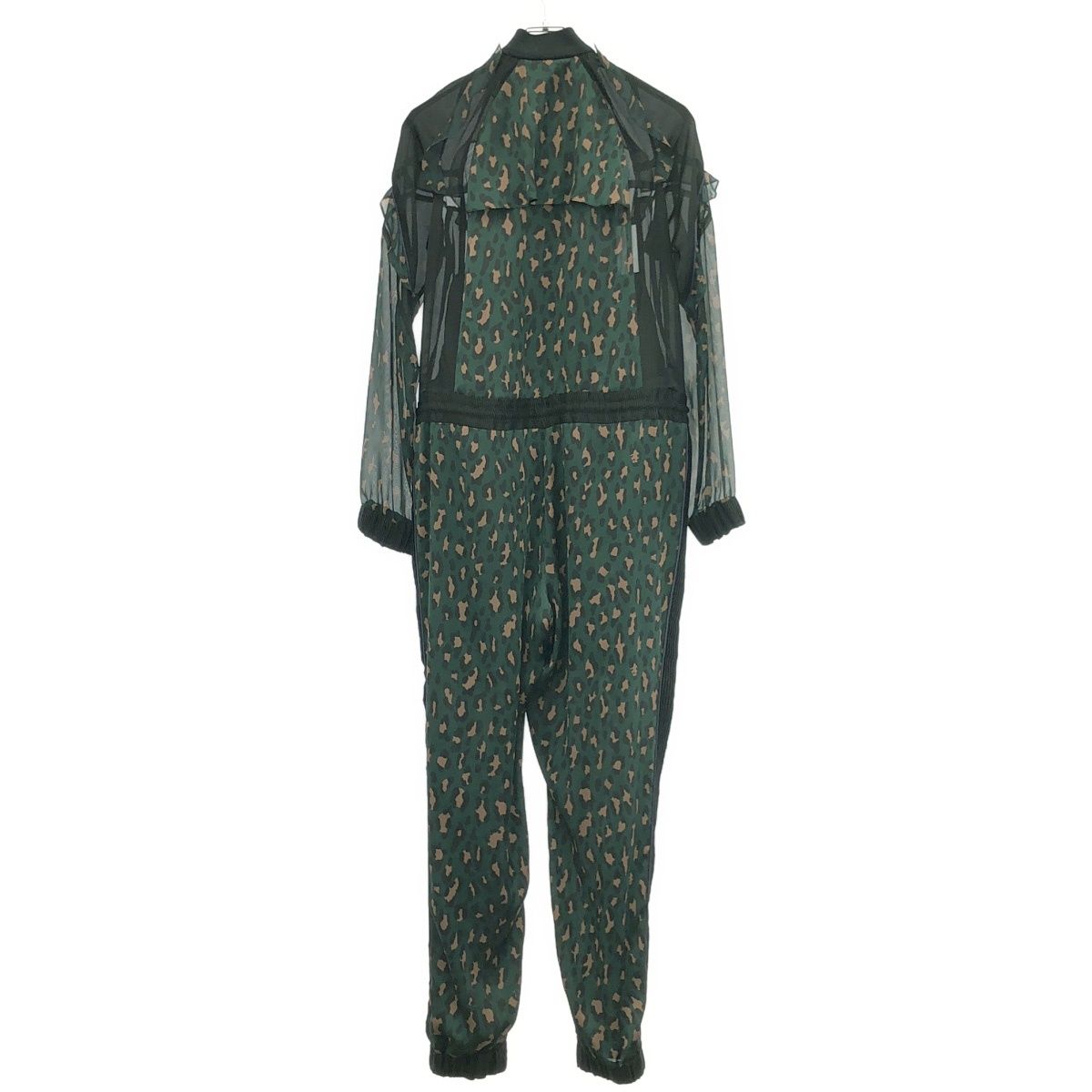 sacai サカイ 19SS レオパードジャンプスーツ 19-04548 グリーン 1
