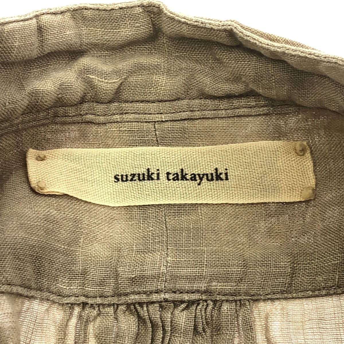 SUZUKI TAKAYUKI スズキ タカユキ リネンロングシャツワンピース 