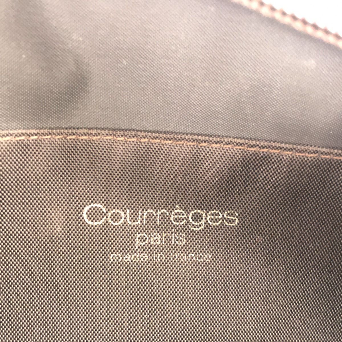 Courreges クレージュ パテントミニショルダーバッグ  ブラウン Courreges クレージュ パテントミニショルダーバッグ ブラウン 【公式