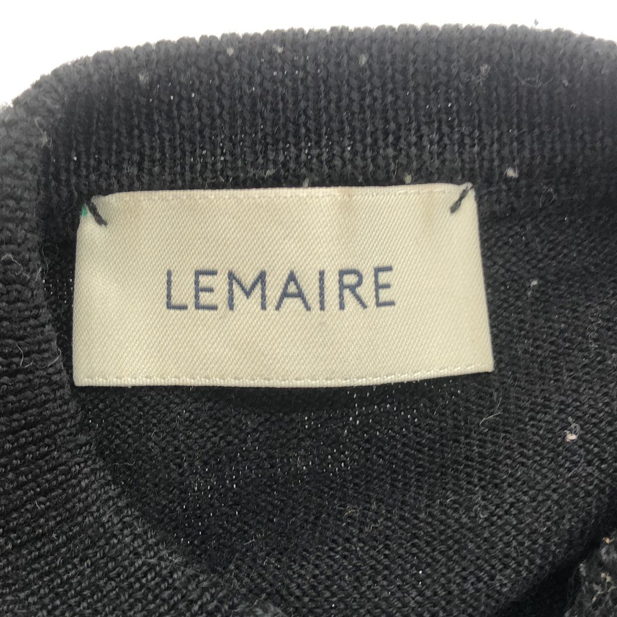 LEMAIRE ルメール 20AW ダブルレイヤードデザインカーディガン KN472 LK087 ブラック S LEMAIRE ルメール 20AW ダブルレイヤードデザインカーディガン KN472