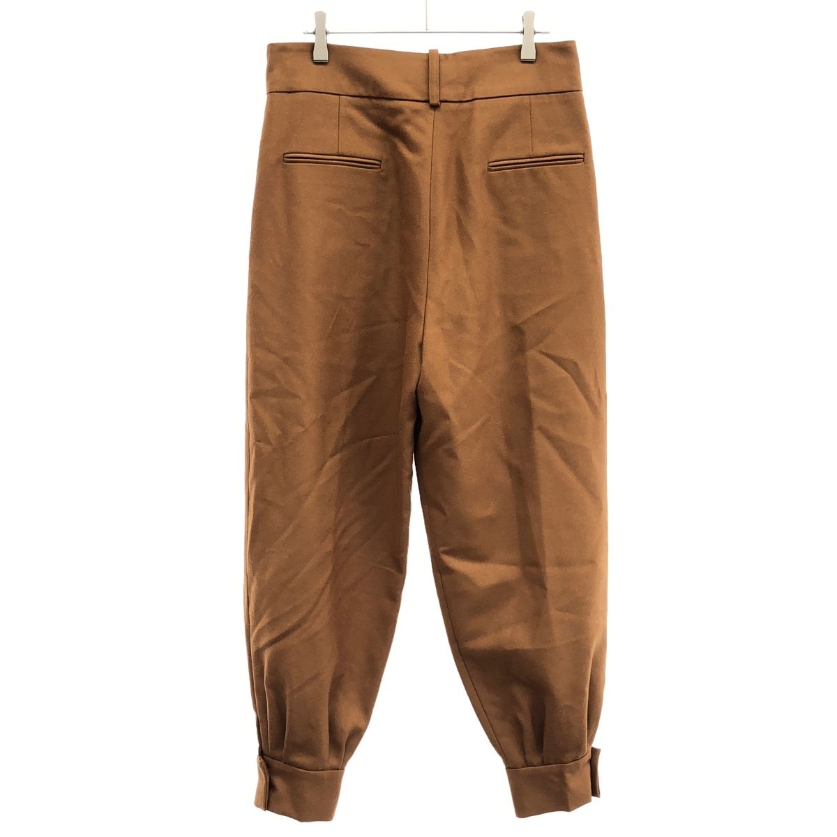 MARNI マルニ 16AW 裾ボタン 1タックウールパンツ キャメルブラウン 40