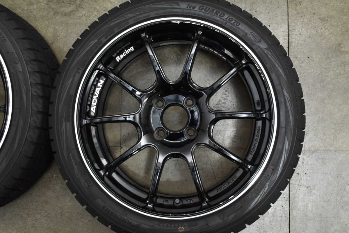  バリ溝 アドバンレーシング RZ 2 16 in 6 5 J 35 PCD 98 ヨコハマ アイスガード iG 70 195 45 R フィアット 500 パンダ アバルト 595 16インチ タイヤ ホイールセット