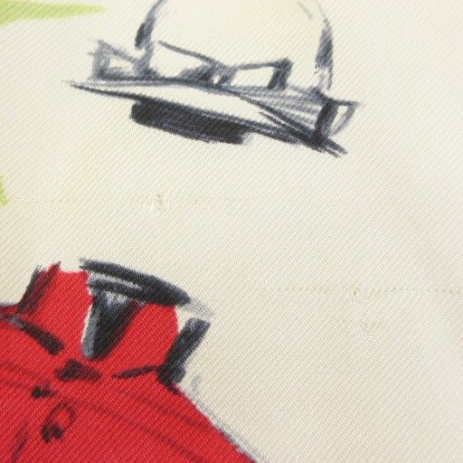 エルメス HERMES CHANTILLY 競馬場 ニット カーディガン 切替 スカーフ