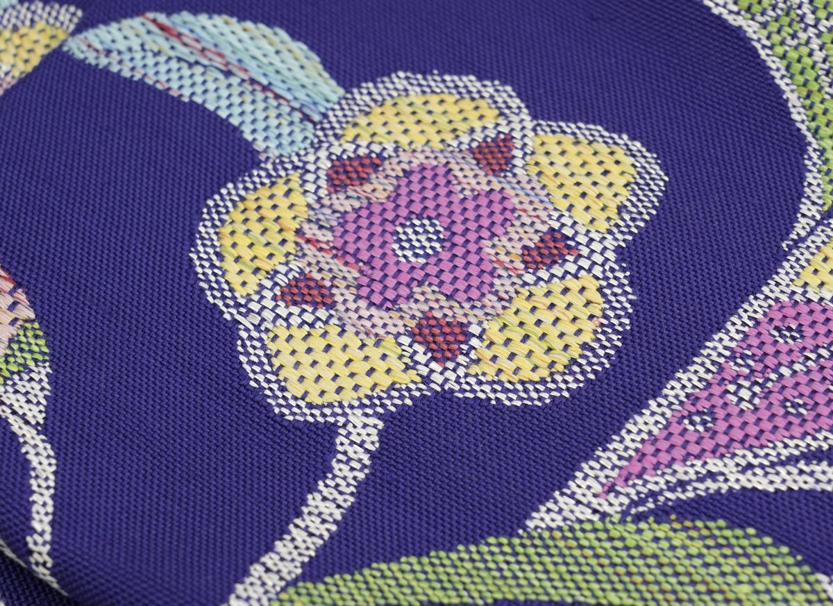 新品未仕立 西陣織 八寸名古屋帯 帯屋捨松【モダンロマン文】② 手縫い