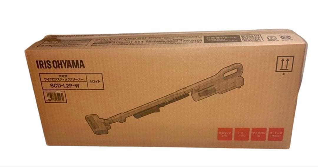 アイリスオーヤマ コードレス サイクロン 掃除機 白 SCD L 2 P W