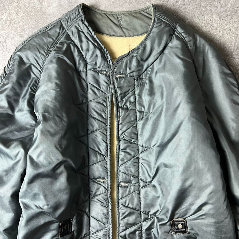 50 s 黒タグ USAF 米軍実物 ウール パイル ライナー ジャケット XL-R 50年代 ビンテージ ミリタリー キャトル リバーシブル エアフォース