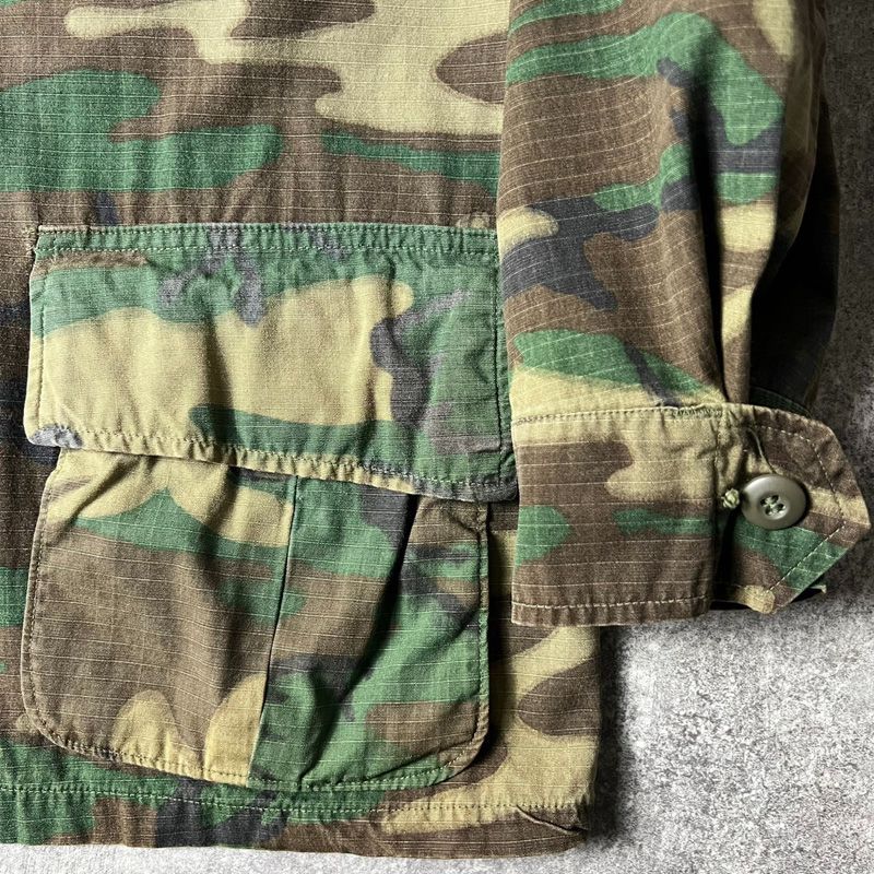 70s US ARMY 米軍実物 4th ERDL グリーンリーフ カモ ジャングル