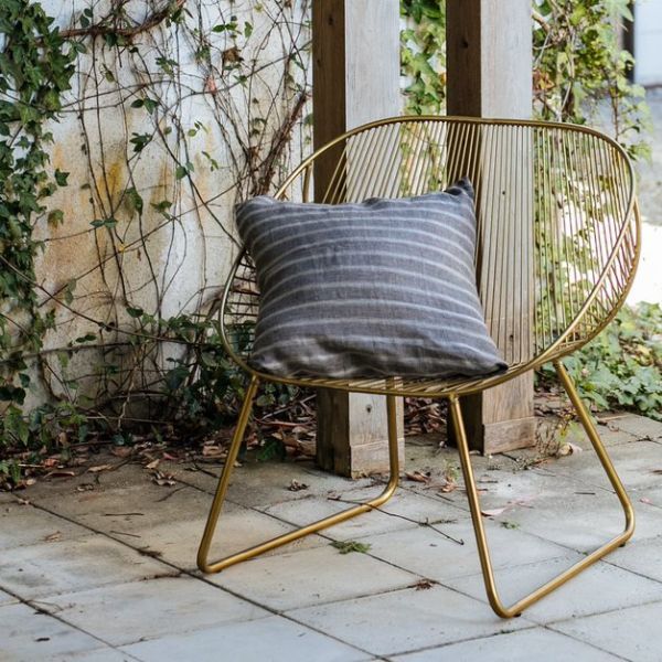 ラウンジチェア ゴールド 1人掛け パーソナルチェア