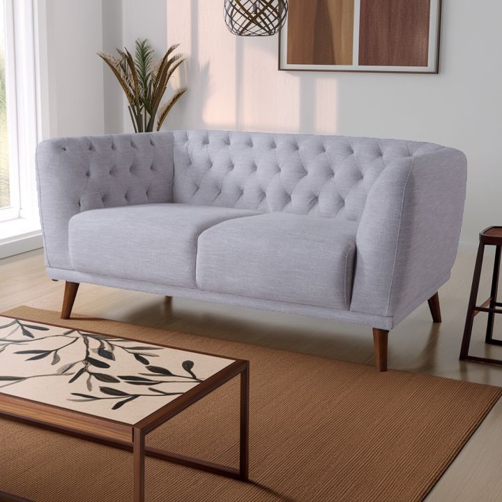 開梱設置付き ソファ 2人掛け アウトレット グレー 脚取り外し 2 WAY