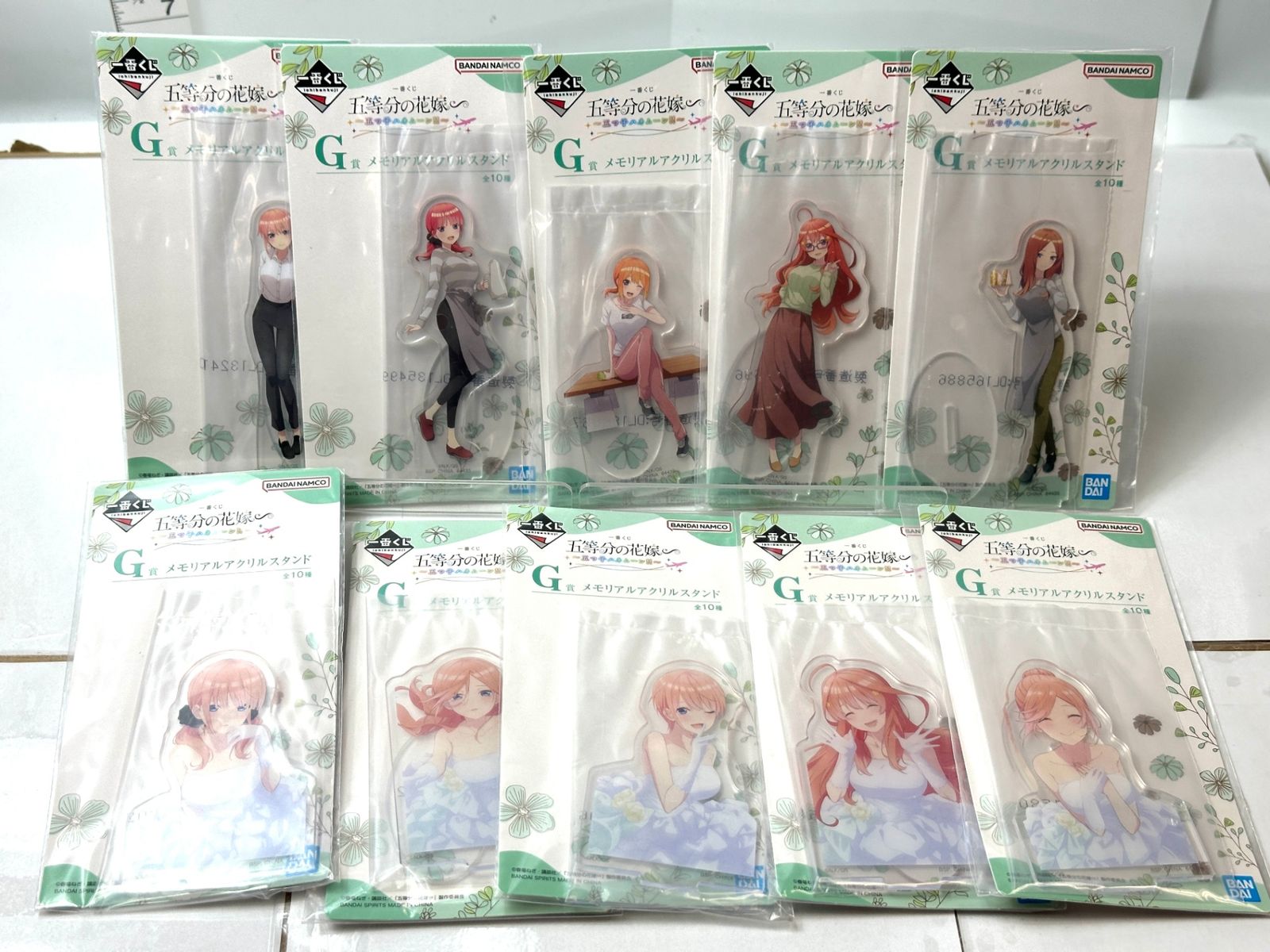 一番くじ 五等分の花嫁 五つ子ハネムーン‼ G賞 メモリアルアクリル