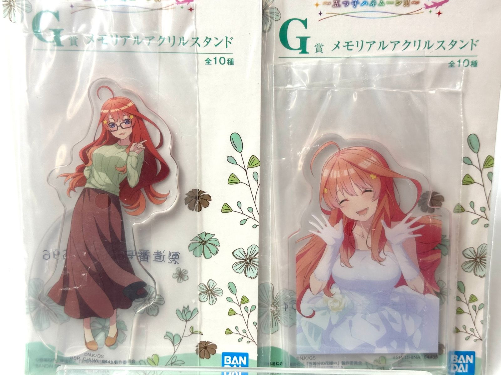 一番くじ 五等分の花嫁 五つ子ハネムーン‼ G賞 メモリアルアクリル