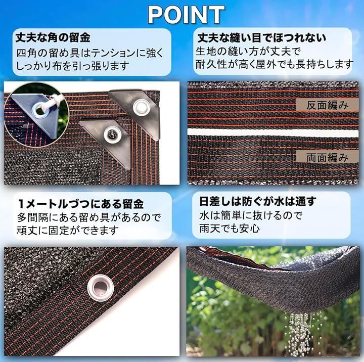 園芸用品 HSE金丸商店 遮光ネット 日よけ シェード オーニング 防塵