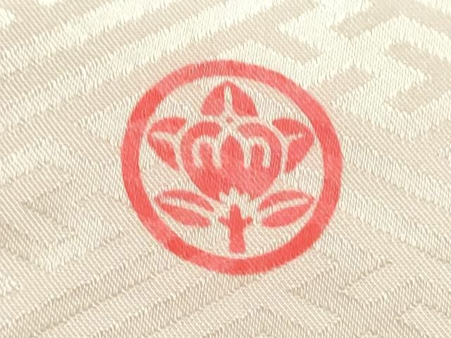 扇面飛鶴草花文 金彩