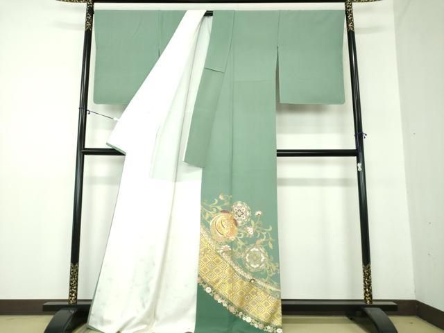 平和屋着物 豪華色留袖 駒刺繍 正倉院鳳凰花文 暈し染め 金彩 正絹 ps