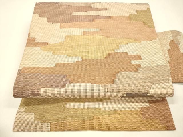 平和屋着物○俵屋 人間国宝 喜多川平朗 有職織物 九寸名古屋帯 霞文