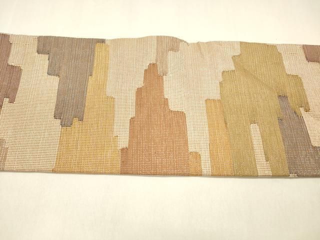 平和屋着物○俵屋 人間国宝 喜多川平朗 有職織物 九寸名古屋帯 霞文