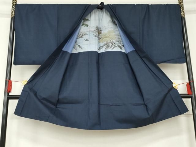 平和屋着物●男性　本場大島紬　アンサンブル　100亀甲　総詰め　手織り　田中秋吉作　キングサイズ　証紙付き　正絹　逸品　AABD4982cs 平和屋着物○男性 本場大島紬 アンサンブル 100亀甲 総詰め 手織り