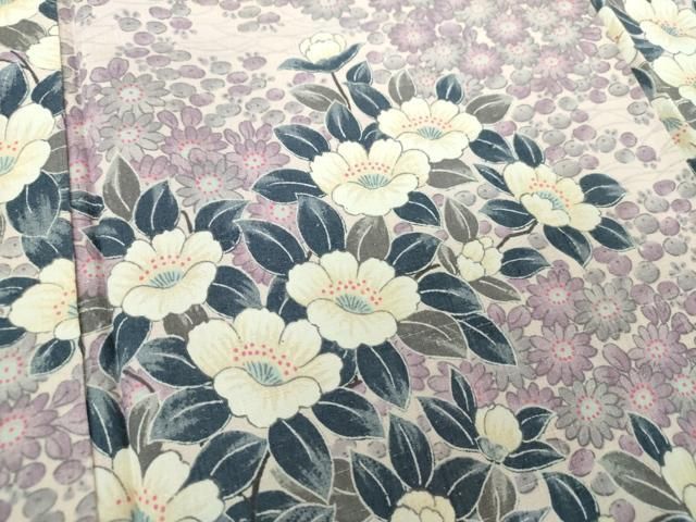 平和屋着物●上質な小紋　紬地　草花文　正絹　逸品　DAAZ0659ps 平和屋着物○上質な小紋 紬地 草花文 正絹 逸品 DAAZ0659ps - メルカリ