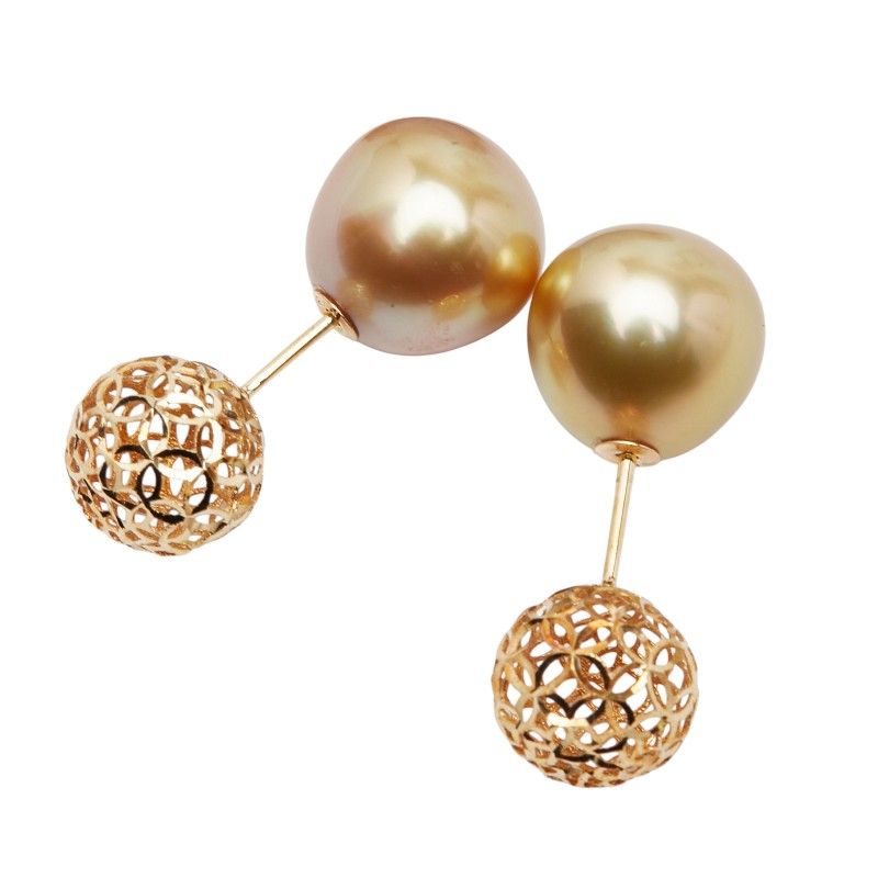 スタッドピアス K 18 YG イエローゴールド レディース 1-0242616